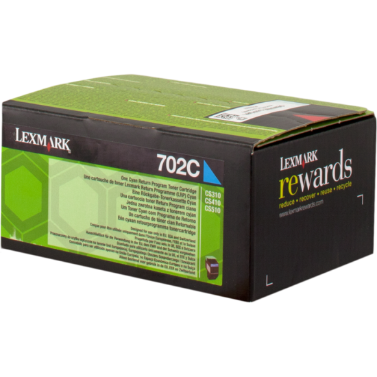 ORIGINAL Lexmark Toner 702C CS310/410/510 cyan (1.000) Tonerji in kartuše