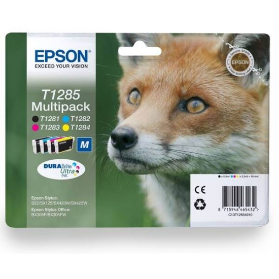 ORIGINAL Epson Multipack: T1281 + T1282 + T1283 + T1284 (C+M+Y+BK) Tonerji in kartuše