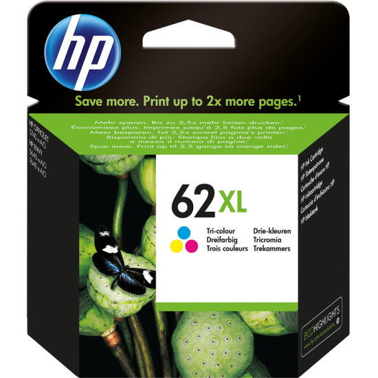 ORIGINAL HP Ink cartr. No.62 XL Envy 5640/5665/5745 Color (415pgs) Tonerji in kartuše