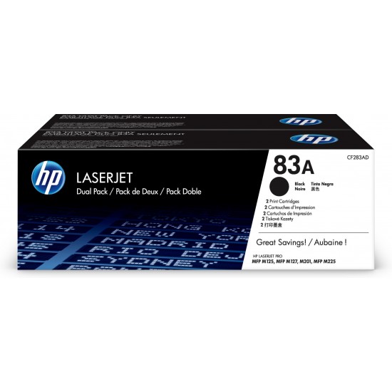 ORIGINAL HP Toner No.83A double pack  (2x Black) Tonerji in kartuše