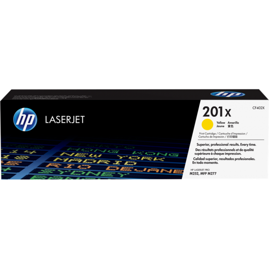 ORIGINAL HP Toner No.201X Color LaserJet Pro M252/MFP M277 (Yellow) Tonerji in kartuše