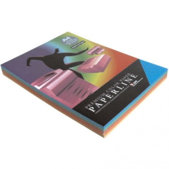 Papir fotokopirni barvni PAPERLINE  A4, 80g - mavrica intenzivne barve 1/250 Pisarniški material