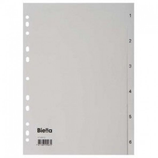 Register BIELLA A4, 6-delni, PP Pisarniški material