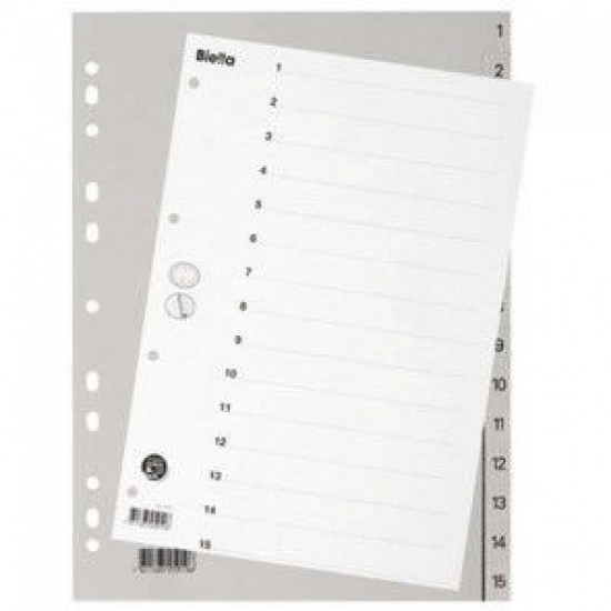 Register BIELLA A4, 15-delni, PP Pisarniški material
