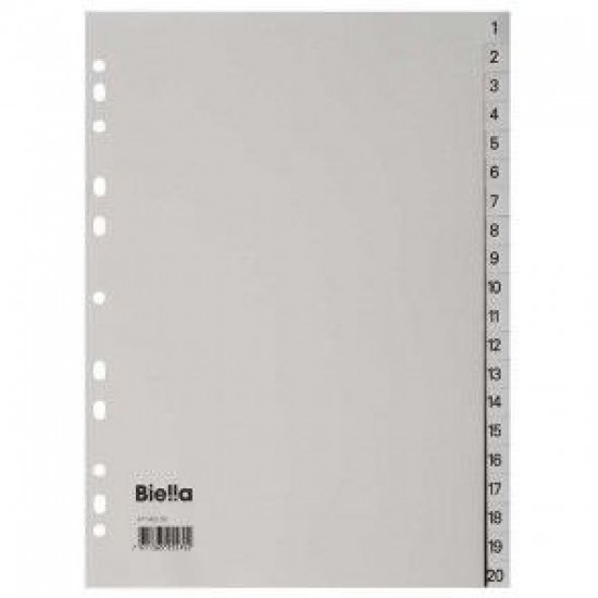 Register BIELLA A4, 20-delni, PP Pisarniški material