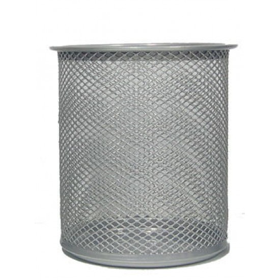 Lonček za pisala SILVER - mrežast, okrogel Pisarniški material