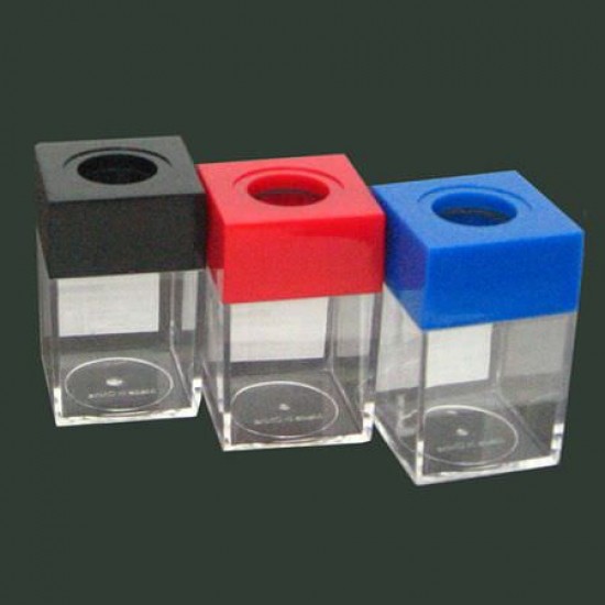 Lonček za papirne sponke, PVC prozorni, No.03701 Pisarniški material
