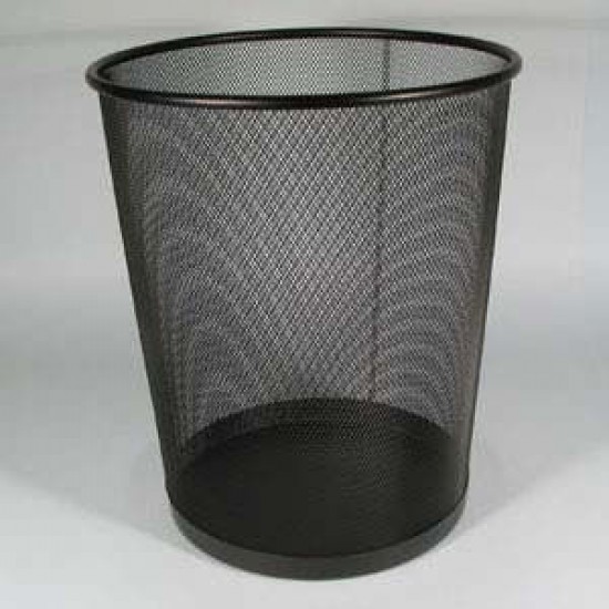 Koš za smeti  mrežast  - črn Pisarniški material