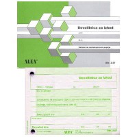 Obrazec ALEA  3,57  - dovolilnica za izhod A6