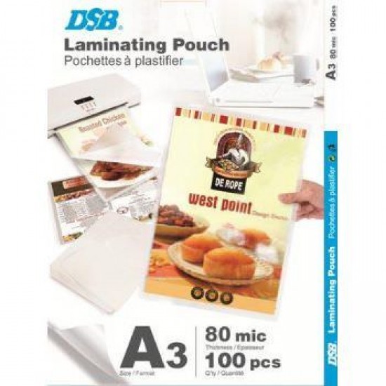Žepki DSB za plastificiranje, A3, 80 mic Pisarniški material