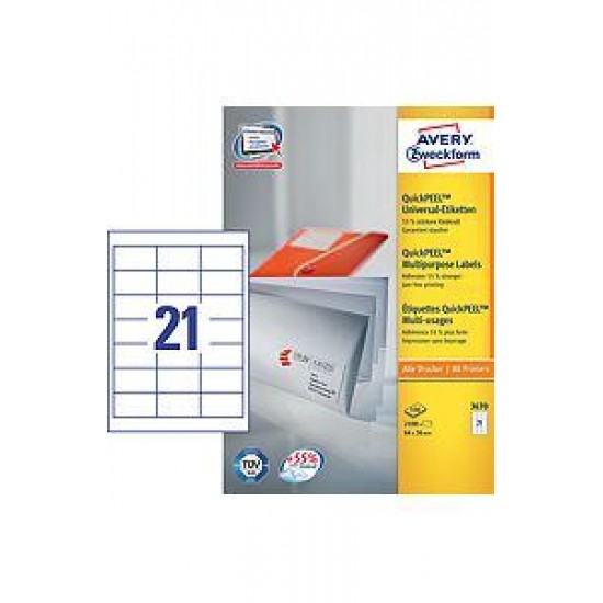 ZWECKFORM  nalepke 3670 (dim.64x36) Pisarniški material