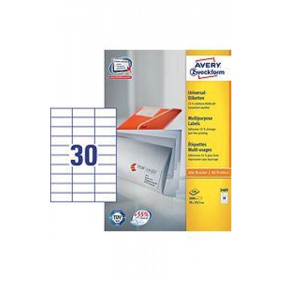 ZWECKFORM  nalepke 3489 (dim.70x29,7) Pisarniški material