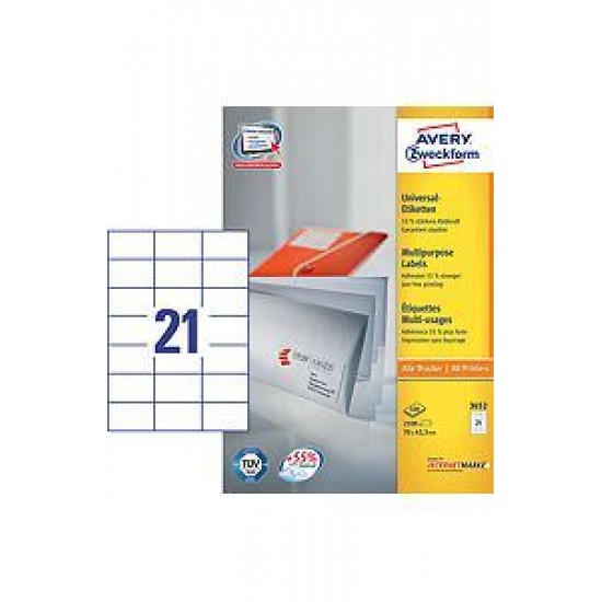 ZWECKFORM  nalepke 3652 (dim.70x42,3) Pisarniški material