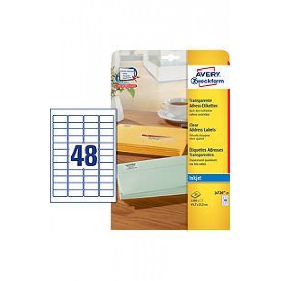 Transparentne etikete za naslove AVERY J4720-25 (dim.45,7x21,2) Pisarniški material