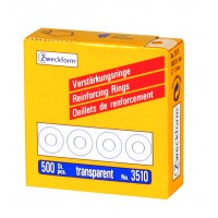 Etikete za ojačitev lukenj AVERY 3510 (dim. fi 13mm), transparentna