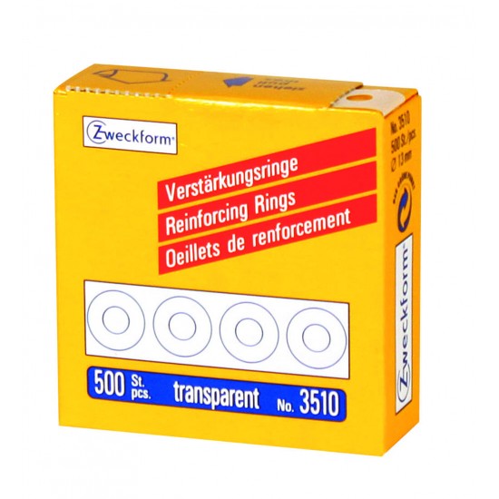 Etikete za ojačitev lukenj AVERY 3510 (dim. fi 13mm), transparentna Pisarniški material