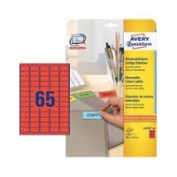 Odstranljive barvne etikete AVERY L4790-20 (dim.38,1x21,2)