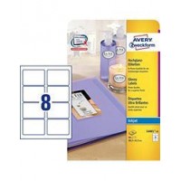 Svetleče etikete AVERY C6081-10 (dim.88,9x63,5)