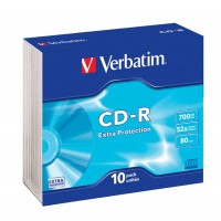 CD-R VERBATIM 700 MB, 52xhitrost,  5 mm,  1/10