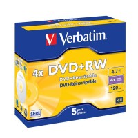DVD-RW VERBATIM 4,7 GB, 4xhitrost, 10 mm    1/5