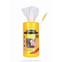 Čistilni robčki FELLOWES za ekrane,  navlaženi, 1/100
