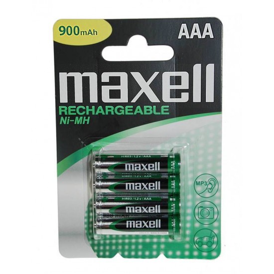 Baterije MAXELL  AAA  (LR03)  - za polnjenje       1/4 Pisarniški material