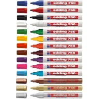 Flomaster (marker) EDDING 750 z lakom za kovino in druge površine, (2-4mm)