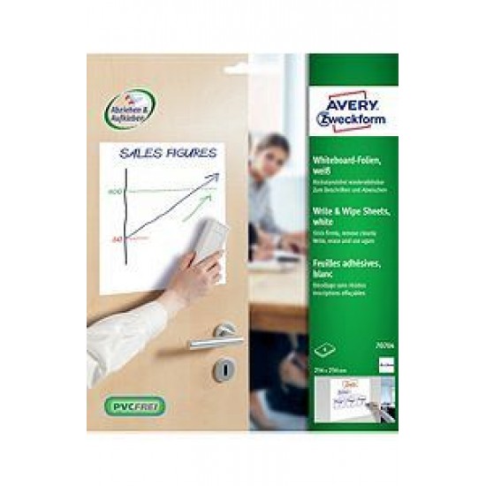 Folije piši&briši AVERY 70704, 254x254, kvadratna Pisarniški material