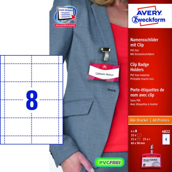 Kompleti priponk AVERY 4822 s krokodil sponko Pisarniški material