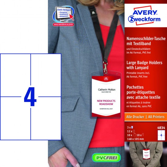 Večja priponka AVERY 4834  s trakom Pisarniški material