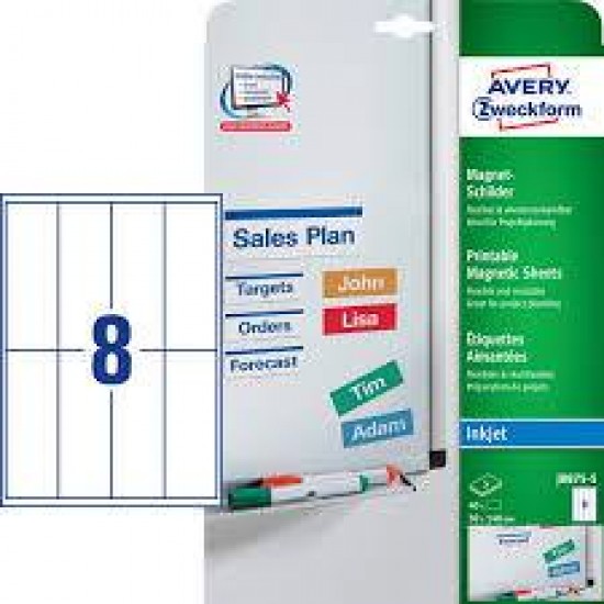 Magnetne oznake AVERY J8875-5, 50x140 Pisarniški material
