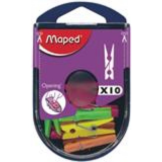 Kljupice MAPED - prijemke za papir mini color  1/10 Pisarniški material