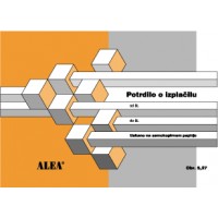 Obrazec ALEA  5,27  - potrdilo o izplačilu A6